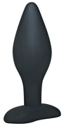 Чёрный анальный стимулятор Silicone Butt Plug Large - 12 см. - фото, цены