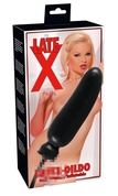 Чёрный надувной фаллоимитатор из латекса Inflatable Latex Dildo - 20 см. - фото, цены