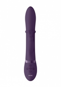 Фиолетовый вибратор-кролик Halo со стимулирующим кольцом - 24,5 см. - фото, цены