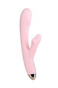 Розовый вибромассажер Meryl со стимулятором клитора - 22,5 см. - фото, цены