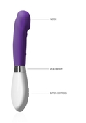 Фиолетовый вибратор Asopus - 21 см. - фото, цены