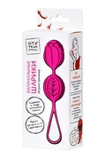Розовые рельефные вагинальные шарики со шнурком - фото, цены