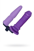 Фиолетовая двойная насадка для секс-машин - фото, цены