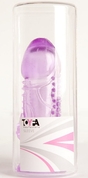 Фиолетовая гелевая насадка с шипами - 13 см. - фото, цены