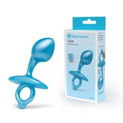 Голубая анальная пробка для массажа простаты Bulb Silicone Prostate Plug - 10,7 см. - фото, цены