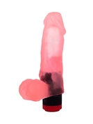 Нежно-розовый гелевый вибратор-фаллос - 15,5 см. - фото, цены