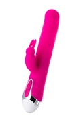 Розовый вибратор с клиторальным стимулятором Balle - 23 см. - фото, цены