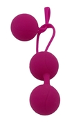 Ярко-розовый набор для тренировки вагинальных мышц Kegel Balls - фото, цены
