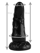 Черная анальная втулка с венками - 18 см. - фото, цены