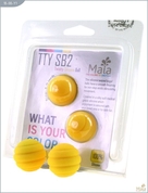 Металлические шарики Twistty с жёлтым силиконовым покрытием - фото, цены