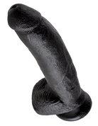Чёрный фаллоимитатор 9 Cock with Balls - 22,9 см. - фото, цены