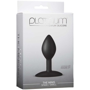Черная анальная пробка Platinum Premium Silicone - The Minis Spade Small - Black S - фото, цены