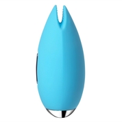 Голубой вибростимулятор клитора Candy с эффектом поцелуя рыбки - фото, цены