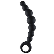 Чёрная упругая анальная цепочка Flexible Wand - 18 см. - фото, цены
