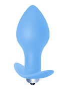 Голубая анальная пробка с вибрацией Bulb Anal Plug - 10 см. - фото, цены