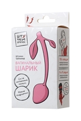 Розовый силиконовый вагинальный шарик с лепесточками - фото, цены