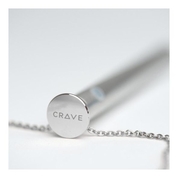 Стильный вибратор-кулон на серебристой цепочке Crave Vesper - фото, цены