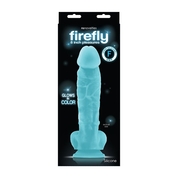 Голубой фаллоимитатор, светящийся в темноте, Firefly 8 Pleasure Dildo - 23,6 см. - фото, цены