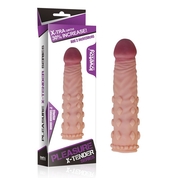 Телесная насадка-фаллос Super-Realistic Penis - 18 см. - фото, цены