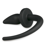 Черная анальная пробка Dog Tail Plug с хвостом - фото, цены