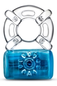 Синее эрекционное виброкольцо One Night Stand Vibrating C-Ring - фото, цены