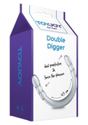 Прозрачный двухголовый фаллоимитатор Double Digger Dong - 45 см. - фото, цены