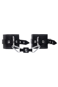 Черные двухслойные наручники с белой строчкой - фото, цены