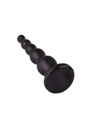 Чёрная анальная ёлочка с ограничительным основанием - 17,5 см. - фото, цены