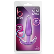 Фиолетовая анальная пробка в форме якоря Slim Anal Plug - 10,8 см. - фото, цены