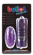 Фиолетовое водонепроницаемое виброяйцо с пупырышками - фото, цены