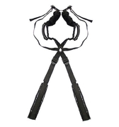 Чёрный бондажный комплект Romfun Sex Harness Bondage на сбруе - фото, цены