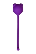 Фиолетовый силиконовый вагинальный шарик A-Toys с ушками - фото, цены