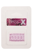 Розовая насадка на пенис с треугольными шипами Basicx Tpr Sleeve - фото, цены