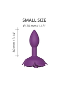 Фиолетовая анальная пробка с ограничителем-розой Open Rose Size S Butt Plug - фото, цены