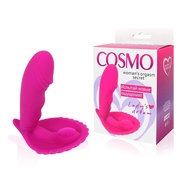 Розовый силиконовый вибромассажер Cosmo - 10 см. - фото, цены