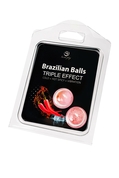 Набор из 2 шариков с массажным маслом Brazilian Balls с тройным эффектом - фото, цены