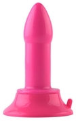 Розовая анальная втулка с широким основанием Popo Pleasure - 11,9 см. - фото, цены