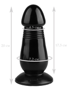 Черная реалистичная анальная втулка - 20 см. - фото, цены