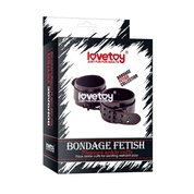 Черные поножи Bondage Fetish Pleasure Ankle cuffs с контрастной строчкой - фото, цены