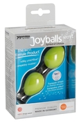 Зелёные вагинальные шарики на чёрной сцепке Joyballs Secret - фото, цены