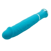 Голубой силиконовый вибратор Ecstasy Rowdy Dong - 21,4 см. - фото, цены