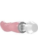 Розовый вибратор Liora с изогнутой головкой - 15,1 см. - фото, цены