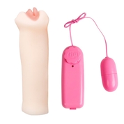 Вибрирующий мастурбатор-вагина с нежными губками Lily - 18 см. - фото, цены