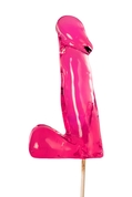 Розовый леденец в форме пениса со вкусом бабл-гам - фото, цены