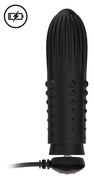 Черная вибропуля Turbo Rechargeable Bullet Lush - 9,8 см. - фото, цены