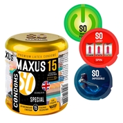 Презервативы с точками и рёбрами Maxus Special - 15 шт. - фото, цены