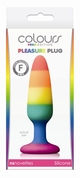Радужная пробка Colours Pride Edition Pleasure Plug Small - 11 см. - фото, цены