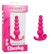 Розовая анальная елочка для ношения Cheeky X-5 Beads - 10,75 см. - фото, цены