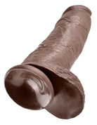 Коричневый фаллоимитатор-гигант 12 Cock with Balls - 30,5 см. - фото, цены
