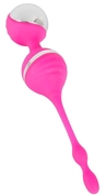 Розовые вагинальные шарики с вибрацией Smile - фото, цены